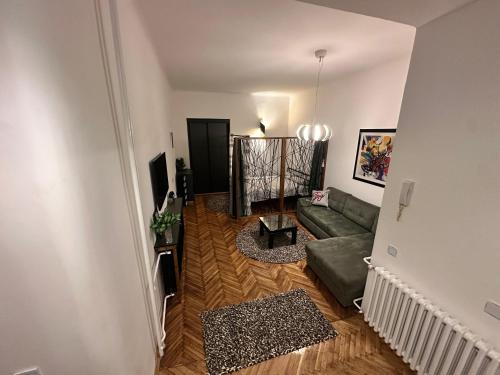 Kompletno opremljena kuhinja i prostrana dnevna soba apartmana u strogom centru